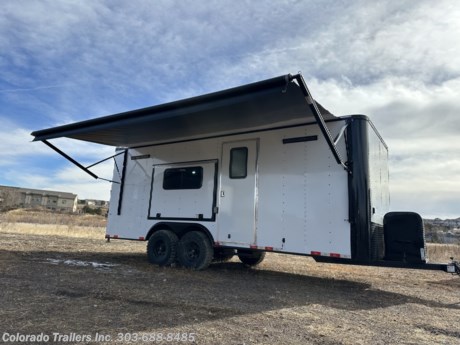 &lt;p&gt;&lt;span style=&quot;font-family: arial, helvetica, sans-serif; font-size: 18px;&quot;&gt;New 2024 8.5x20 Colorado Off Road Cargo Trailer for sale.&amp;nbsp; Trailer features:&lt;/span&gt;&lt;/p&gt;
&lt;p&gt;&lt;span style=&quot;font-family: arial, helvetica, sans-serif; font-size: 18px;&quot;&gt;2 - 5200lb. torsion axles with electric brakes&lt;/span&gt;&lt;br&gt;&lt;span style=&quot;font-family: arial, helvetica, sans-serif; font-size: 18px;&quot;&gt;Rear ramp door with spring assist close and cam bars&lt;br&gt;Rear Deck Option&lt;/span&gt;&lt;br&gt;&lt;span style=&quot;font-family: arial, helvetica, sans-serif; font-size: 18px;&quot;&gt;RV door with screen door&amp;nbsp;&lt;/span&gt;&lt;br&gt;&lt;span style=&quot;font-family: arial, helvetica, sans-serif; font-size: 18px;&quot;&gt;Fold down RV step&lt;/span&gt;&lt;br&gt;&lt;span style=&quot;font-family: arial, helvetica, sans-serif; font-size: 14pt;&quot;&gt;Removable coupler&lt;/span&gt;&lt;br&gt;&lt;span style=&quot;font-family: arial, helvetica, sans-serif; font-size: 18px;&quot;&gt;Blackout package&lt;/span&gt;&lt;br&gt;&lt;span style=&quot;font-family: arial, helvetica, sans-serif; font-size: 18px;&quot;&gt;4 D-rings&lt;/span&gt;&lt;br&gt;&lt;span style=&quot;font-family: arial, helvetica, sans-serif; font-size: 18px;&quot;&gt;LED exterior running lights&lt;/span&gt;&lt;br&gt;&lt;span style=&quot;font-family: arial, helvetica, sans-serif; font-size: 18px;&quot;&gt;2 LED exterior load/spot lights&lt;/span&gt;&lt;br&gt;&lt;span style=&quot;font-family: arial, helvetica, sans-serif; font-size: 18px;&quot;&gt;5 LED exterior party lights&lt;/span&gt;&lt;br&gt;&lt;span style=&quot;font-family: arial, helvetica, sans-serif; font-size: 18px;&quot;&gt;7 LED interior puck lights&lt;/span&gt;&lt;br&gt;&lt;span style=&quot;font-family: arial, helvetica, sans-serif; font-size: 18px;&quot;&gt;2 LED 4 foot interior ceiling lights&lt;/span&gt;&lt;br&gt;&lt;span style=&quot;font-family: arial, helvetica, sans-serif; font-size: 18px;&quot;&gt;2 - 18x44 slider windows with screens&lt;br&gt;&lt;/span&gt;&lt;span style=&quot;font-family: arial, helvetica, sans-serif; font-size: 18px;&quot;&gt;12 volt power awning &lt;/span&gt;&lt;br&gt;&lt;span style=&quot;font-family: arial, helvetica, sans-serif; font-size: 18px;&quot;&gt;Insulated walls and ceiling&lt;/span&gt;&lt;br&gt;&lt;span style=&quot;font-family: arial, helvetica, sans-serif; font-size: 18px;&quot;&gt;Aluminium wall and ceiling liner&lt;/span&gt;&lt;br&gt;&lt;span style=&quot;font-family: arial, helvetica, sans-serif;&quot;&gt;&lt;span style=&quot;font-size: 18px;&quot;&gt;Rubber coin floor and ramp Nudo Down&lt;/span&gt;&lt;/span&gt;&lt;br&gt;&lt;span style=&quot;font-family: arial, helvetica, sans-serif; font-size: 18px;&quot;&gt;7 foot interior height&lt;/span&gt;&lt;br&gt;&lt;span style=&quot;font-family: arial, helvetica, sans-serif; font-size: 18px;&quot;&gt;30 amp power with 4 interior outlets and 1 exterior GFI&lt;br&gt;Detachable Cord&amp;nbsp;&lt;/span&gt;&lt;br&gt;&lt;span style=&quot;font-family: arial, helvetica, sans-serif; font-size: 18px;&quot;&gt;A/C unit with heat strip&amp;nbsp;&lt;/span&gt;&lt;br&gt;&lt;span style=&quot;font-family: arial, helvetica, sans-serif; font-size: 18px;&quot;&gt;1 Deluxe 12 volt power fans&lt;/span&gt;&lt;br&gt;&lt;span style=&quot;font-family: arial, helvetica, sans-serif; font-size: 18px;&quot;&gt;Battery and box with battery charger&lt;/span&gt;&lt;br&gt;&lt;span style=&quot;font-family: arial, helvetica, sans-serif; font-size: 18px;&quot;&gt;Stabilizer jacks&lt;/span&gt;&lt;br&gt;&lt;span style=&quot;font-family: arial, helvetica, sans-serif; font-size: 18px;&quot;&gt;Generator platform with box&lt;/span&gt;&lt;br&gt;&lt;span style=&quot;font-family: arial, helvetica, sans-serif; font-size: 18px;&quot;&gt;8x7 Roof rack with ladder&amp;nbsp;&lt;/span&gt;&lt;br&gt;&lt;span style=&quot;font-family: arial, helvetica, sans-serif; font-size: 18px;&quot;&gt;Extended hitch&lt;/span&gt;&lt;br&gt;&lt;span style=&quot;font-family: arial, helvetica, sans-serif; font-size: 18px;&quot;&gt;Triple tube tongue&lt;br&gt;3 Year Factory&amp;nbsp;Warranty&lt;/span&gt;&lt;br&gt;&lt;br&gt;&lt;/p&gt;
&lt;p&gt;&lt;span style=&quot;font-family: arial, helvetica, sans-serif; font-size: 18px;&quot;&gt;Dealer Stock #16654&lt;/span&gt;&lt;br&gt;&lt;span style=&quot;font-family: arial, helvetica, sans-serif; font-size: 18px;&quot;&gt;Year: 2024&lt;/span&gt;&lt;br&gt;&lt;span style=&quot;font-family: arial, helvetica, sans-serif; font-size: 18px;&quot;&gt;Make: Cargo Craft&lt;/span&gt;&lt;br&gt;&lt;span style=&quot;font-family: arial, helvetica, sans-serif; font-size: 18px;&quot;&gt;Model: 8.5x20&lt;/span&gt;&lt;br&gt;&lt;span style=&quot;font-family: arial, helvetica, sans-serif; font-size: 18px;&quot;&gt;Color: White Blackout&lt;/span&gt;&lt;br&gt;&lt;span style=&quot;font-family: arial, helvetica, sans-serif; font-size: 18px;&quot;&gt;Weight: 5,200lbs.&lt;/span&gt;&lt;br&gt;&lt;span style=&quot;font-family: arial, helvetica, sans-serif; font-size: 18px;&quot;&gt;Payload Capacity: 4800lbs.&lt;/span&gt;&lt;/p&gt;
&lt;p&gt;&lt;span style=&quot;font-family: arial, helvetica, sans-serif; font-size: 18px;&quot;&gt;Give us a call we would like to earn your business 303-688-8485 - Not near us? Shipping options available with great rates! Call to inquire.&lt;/span&gt;&lt;/p&gt;