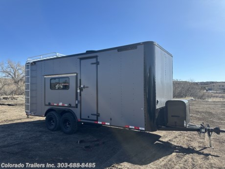 &lt;p&gt;&lt;span style=&quot;font-family: arial, helvetica, sans-serif; font-size: 18px;&quot;&gt;New 2024 8.5x20 Colorado Off Road Cargo Trailer for sale.&amp;nbsp; Trailer features:&lt;/span&gt;&lt;/p&gt;
&lt;p&gt;&lt;span style=&quot;font-family: arial, helvetica, sans-serif; font-size: 18px;&quot;&gt;2 - 5200lb. torsion axles with electric brakes&lt;/span&gt;&lt;br&gt;&lt;span style=&quot;font-family: arial, helvetica, sans-serif; font-size: 18px;&quot;&gt;Rear ramp door with spring assist close and cam bars&lt;br&gt;Rear Deck Option&lt;/span&gt;&lt;br&gt;&lt;span style=&quot;font-family: arial, helvetica, sans-serif; font-size: 18px;&quot;&gt;Side door with RV lock and cam bar&lt;/span&gt;&lt;br&gt;&lt;span style=&quot;font-family: arial, helvetica, sans-serif; font-size: 18px;&quot;&gt;Fold down RV step&lt;/span&gt;&lt;br&gt;&lt;span style=&quot;font-family: arial, helvetica, sans-serif; font-size: 18px;&quot;&gt;Removable coupler&lt;/span&gt;&lt;br&gt;&lt;span style=&quot;font-family: arial, helvetica, sans-serif; font-size: 18px;&quot;&gt;Blackout package&lt;/span&gt;&lt;br&gt;&lt;span style=&quot;font-family: arial, helvetica, sans-serif; font-size: 18px;&quot;&gt;4 D-rings&lt;/span&gt;&lt;br&gt;&lt;span style=&quot;font-family: arial, helvetica, sans-serif; font-size: 18px;&quot;&gt;LED exterior running lights&lt;/span&gt;&lt;br&gt;&lt;span style=&quot;font-family: arial, helvetica, sans-serif; font-size: 18px;&quot;&gt;2 LED exterior load/spot lights&lt;/span&gt;&lt;br&gt;&lt;span style=&quot;font-family: arial, helvetica, sans-serif; font-size: 18px;&quot;&gt;2 LED exterior party lights&lt;/span&gt;&lt;br&gt;&lt;span style=&quot;font-family: arial, helvetica, sans-serif; font-size: 18px;&quot;&gt;7 LED interior puck lights&lt;/span&gt;&lt;br&gt;&lt;span style=&quot;font-family: arial, helvetica, sans-serif; font-size: 18px;&quot;&gt;2 LED 4 foot interior ceiling lights&lt;/span&gt;&lt;br&gt;&lt;span style=&quot;font-family: arial, helvetica, sans-serif; font-size: 18px;&quot;&gt;2 - 18x44 slider windows with screens&lt;br&gt;4x6 Awning door&amp;nbsp;&lt;/span&gt;&lt;br&gt;&lt;span style=&quot;font-family: arial, helvetica, sans-serif; font-size: 18px;&quot;&gt;Insulated walls and ceiling&lt;/span&gt;&lt;br&gt;&lt;span style=&quot;font-family: arial, helvetica, sans-serif; font-size: 18px;&quot;&gt;Aluminium wall and ceiling liner&lt;/span&gt;&lt;br&gt;&lt;span style=&quot;font-family: arial, helvetica, sans-serif;&quot;&gt;&lt;span style=&quot;font-size: 18px;&quot;&gt;Rubber coin floor and ramp Nudo Down&lt;/span&gt;&lt;/span&gt;&lt;br&gt;&lt;span style=&quot;font-family: arial, helvetica, sans-serif; font-size: 18px;&quot;&gt;7 foot 6 Inches interior height&lt;/span&gt;&lt;br&gt;&lt;span style=&quot;font-family: arial, helvetica, sans-serif; font-size: 18px;&quot;&gt;30 amp power with 4 interior outlets and 1 exterior GFI&lt;br&gt;Detachable Cord&amp;nbsp;&lt;/span&gt;&lt;br&gt;&lt;span style=&quot;font-family: arial, helvetica, sans-serif; font-size: 18px;&quot;&gt;A/C unit with heat strip&amp;nbsp;&lt;/span&gt;&lt;br&gt;&lt;span style=&quot;font-family: arial, helvetica, sans-serif; font-size: 18px;&quot;&gt;Deluxe 12 volt power fan&lt;/span&gt;&lt;br&gt;&lt;span style=&quot;font-family: arial, helvetica, sans-serif; font-size: 18px;&quot;&gt;Battery and box with battery charger&lt;/span&gt;&lt;br&gt;&lt;span style=&quot;font-family: arial, helvetica, sans-serif; font-size: 18px;&quot;&gt;Stabilizer jacks&lt;/span&gt;&lt;br&gt;&lt;span style=&quot;font-family: arial, helvetica, sans-serif; font-size: 18px;&quot;&gt;Generator platform with box&lt;/span&gt;&lt;br&gt;&lt;span style=&quot;font-family: arial, helvetica, sans-serif; font-size: 18px;&quot;&gt;8x7 Roof rack with ladder&amp;nbsp;&lt;/span&gt;&lt;br&gt;&lt;span style=&quot;font-family: arial, helvetica, sans-serif; font-size: 18px;&quot;&gt;Extended hitch&lt;/span&gt;&lt;br&gt;&lt;span style=&quot;font-family: arial, helvetica, sans-serif; font-size: 18px;&quot;&gt;Triple tube tongue&lt;br&gt;3 Year Factory&amp;nbsp;Warranty&lt;/span&gt;&lt;br&gt;&lt;br&gt;&lt;/p&gt;
&lt;p&gt;&lt;span style=&quot;font-family: arial, helvetica, sans-serif; font-size: 18px;&quot;&gt;Dealer Stock #16676&lt;/span&gt;&lt;br&gt;&lt;span style=&quot;font-family: arial, helvetica, sans-serif; font-size: 18px;&quot;&gt;Year: 2024&lt;/span&gt;&lt;br&gt;&lt;span style=&quot;font-family: arial, helvetica, sans-serif; font-size: 18px;&quot;&gt;Make: Cargo Craft&lt;/span&gt;&lt;br&gt;&lt;span style=&quot;font-family: arial, helvetica, sans-serif; font-size: 18px;&quot;&gt;Model: 8.5x20&lt;/span&gt;&lt;br&gt;&lt;span style=&quot;font-family: arial, helvetica, sans-serif; font-size: 18px;&quot;&gt;Color: Matte Gray Blackout&lt;/span&gt;&lt;br&gt;&lt;span style=&quot;font-family: arial, helvetica, sans-serif; font-size: 18px;&quot;&gt;Weight: 5,200lbs.&lt;/span&gt;&lt;br&gt;&lt;span style=&quot;font-family: arial, helvetica, sans-serif; font-size: 18px;&quot;&gt;Payload Capacity: 4800lbs.&lt;/span&gt;&lt;/p&gt;
&lt;p&gt;&lt;span style=&quot;font-family: arial, helvetica, sans-serif; font-size: 18px;&quot;&gt;Give us a call we would like to earn your business 303-688-8485 - Not near us? Shipping options available with great rates! Call to inquire.&lt;/span&gt;&lt;/p&gt;