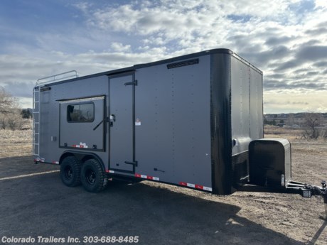 &lt;p&gt;&lt;span style=&quot;font-family: arial, helvetica, sans-serif; font-size: 18px;&quot;&gt;New 2024 8.5x20 Colorado Off Road Cargo Trailer for sale.&amp;nbsp; Trailer features:&lt;/span&gt;&lt;/p&gt;
&lt;p&gt;&lt;span style=&quot;font-family: arial, helvetica, sans-serif; font-size: 18px;&quot;&gt;2 - 5200lb. torsion axles with electric brakes&lt;/span&gt;&lt;br&gt;&lt;span style=&quot;font-family: arial, helvetica, sans-serif; font-size: 18px;&quot;&gt;Rear ramp door with spring assist close and cam bars&lt;br&gt;Rear Deck Option&lt;/span&gt;&lt;br&gt;&lt;span style=&quot;font-family: arial, helvetica, sans-serif; font-size: 18px;&quot;&gt;Side door with RV lock and cam bar&lt;/span&gt;&lt;br&gt;&lt;span style=&quot;font-family: arial, helvetica, sans-serif; font-size: 18px;&quot;&gt;Fold down RV step&lt;/span&gt;&lt;br&gt;&lt;span style=&quot;font-family: arial, helvetica, sans-serif; font-size: 18px;&quot;&gt;Removable coupler&lt;/span&gt;&lt;br&gt;&lt;span style=&quot;font-family: arial, helvetica, sans-serif; font-size: 18px;&quot;&gt;Blackout package&lt;/span&gt;&lt;br&gt;&lt;span style=&quot;font-family: arial, helvetica, sans-serif; font-size: 18px;&quot;&gt;4 D-rings&lt;/span&gt;&lt;br&gt;&lt;span style=&quot;font-family: arial, helvetica, sans-serif; font-size: 18px;&quot;&gt;LED exterior running lights&lt;/span&gt;&lt;br&gt;&lt;span style=&quot;font-family: arial, helvetica, sans-serif; font-size: 18px;&quot;&gt;2 LED exterior load/spot lights&lt;/span&gt;&lt;br&gt;&lt;span style=&quot;font-family: arial, helvetica, sans-serif; font-size: 18px;&quot;&gt;2 LED exterior party lights&lt;/span&gt;&lt;br&gt;&lt;span style=&quot;font-family: arial, helvetica, sans-serif; font-size: 18px;&quot;&gt;7 LED interior puck lights&lt;/span&gt;&lt;br&gt;&lt;span style=&quot;font-family: arial, helvetica, sans-serif; font-size: 18px;&quot;&gt;2 LED 4 foot interior ceiling lights&lt;/span&gt;&lt;br&gt;&lt;span style=&quot;font-family: arial, helvetica, sans-serif; font-size: 18px;&quot;&gt;2 - 18x44 slider windows with screens&lt;br&gt;4x6 Awning door&amp;nbsp;&lt;/span&gt;&lt;br&gt;&lt;span style=&quot;font-family: arial, helvetica, sans-serif; font-size: 18px;&quot;&gt;Insulated walls and ceiling&lt;/span&gt;&lt;br&gt;&lt;span style=&quot;font-family: arial, helvetica, sans-serif; font-size: 18px;&quot;&gt;Aluminium wall and ceiling liner&lt;/span&gt;&lt;br&gt;&lt;span style=&quot;font-family: arial, helvetica, sans-serif;&quot;&gt;&lt;span style=&quot;font-size: 18px;&quot;&gt;Rubber coin floor and ramp Nudo Down&lt;/span&gt;&lt;/span&gt;&lt;br&gt;&lt;span style=&quot;font-family: arial, helvetica, sans-serif; font-size: 18px;&quot;&gt;7 foot interior height&lt;/span&gt;&lt;br&gt;&lt;span style=&quot;font-family: arial, helvetica, sans-serif; font-size: 18px;&quot;&gt;30 amp power with 4 interior outlets and 1 exterior GFI&lt;br&gt;Detachable Cord&amp;nbsp;&lt;/span&gt;&lt;br&gt;&lt;span style=&quot;font-family: arial, helvetica, sans-serif; font-size: 18px;&quot;&gt;A/C unit with heat strip&amp;nbsp;&lt;/span&gt;&lt;br&gt;&lt;span style=&quot;font-family: arial, helvetica, sans-serif; font-size: 18px;&quot;&gt;Deluxe 12 volt power fan&lt;/span&gt;&lt;br&gt;&lt;span style=&quot;font-family: arial, helvetica, sans-serif; font-size: 18px;&quot;&gt;Battery and box with battery charger&lt;/span&gt;&lt;br&gt;&lt;span style=&quot;font-family: arial, helvetica, sans-serif; font-size: 18px;&quot;&gt;Stabilizer jacks&lt;/span&gt;&lt;br&gt;&lt;span style=&quot;font-family: arial, helvetica, sans-serif; font-size: 18px;&quot;&gt;Generator platform with box&lt;/span&gt;&lt;br&gt;&lt;span style=&quot;font-family: arial, helvetica, sans-serif; font-size: 18px;&quot;&gt;8x7 Roof rack with ladder&amp;nbsp;&lt;/span&gt;&lt;br&gt;&lt;span style=&quot;font-family: arial, helvetica, sans-serif; font-size: 18px;&quot;&gt;Extended hitch&lt;/span&gt;&lt;br&gt;&lt;span style=&quot;font-family: arial, helvetica, sans-serif; font-size: 18px;&quot;&gt;Triple tube tongue&lt;br&gt;3 Year Factory&amp;nbsp;Warranty&lt;/span&gt;&lt;br&gt;&lt;br&gt;&lt;/p&gt;
&lt;p&gt;&lt;span style=&quot;font-family: arial, helvetica, sans-serif; font-size: 18px;&quot;&gt;Dealer Stock #16678&lt;/span&gt;&lt;br&gt;&lt;span style=&quot;font-family: arial, helvetica, sans-serif; font-size: 18px;&quot;&gt;Year: 2024&lt;/span&gt;&lt;br&gt;&lt;span style=&quot;font-family: arial, helvetica, sans-serif; font-size: 18px;&quot;&gt;Make: Cargo Craft&lt;/span&gt;&lt;br&gt;&lt;span style=&quot;font-family: arial, helvetica, sans-serif; font-size: 18px;&quot;&gt;Model: 8.5x20&lt;/span&gt;&lt;br&gt;&lt;span style=&quot;font-family: arial, helvetica, sans-serif; font-size: 18px;&quot;&gt;Color: Matte Gray Blackout&lt;/span&gt;&lt;br&gt;&lt;span style=&quot;font-family: arial, helvetica, sans-serif; font-size: 18px;&quot;&gt;Weight: 5,200lbs.&lt;/span&gt;&lt;br&gt;&lt;span style=&quot;font-family: arial, helvetica, sans-serif; font-size: 18px;&quot;&gt;Payload Capacity: 4800lbs.&lt;/span&gt;&lt;/p&gt;
&lt;p&gt;&lt;span style=&quot;font-family: arial, helvetica, sans-serif; font-size: 18px;&quot;&gt;Give us a call we would like to earn your business 303-688-8485 - Not near us? Shipping options available with great rates! Call to inquire.&lt;/span&gt;&lt;/p&gt;