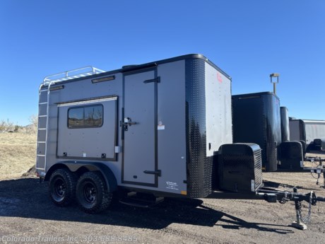 &lt;p&gt;&lt;span style=&quot;font-size: 16px; font-family: arial, helvetica, sans-serif;&quot;&gt;New 2024 7x14 Colorado OFF ROAD Trailer. Trailer is equipped with the Moab package.&amp;nbsp; Trailer features:&lt;/span&gt;&lt;br&gt;&lt;br&gt;&lt;span style=&quot;font-size: 16px; font-family: arial, helvetica, sans-serif;&quot;&gt;2-3500lb. torsion axles with electric brakes&lt;/span&gt;&lt;br&gt;&lt;span style=&quot;font-size: 16px; font-family: arial, helvetica, sans-serif;&quot;&gt;Black out package&lt;/span&gt;&lt;br&gt;&lt;span style=&quot;font-family: arial, helvetica, sans-serif; font-size: 16px;&quot;&gt;32 inch&amp;nbsp;&lt;/span&gt;Mudterrain&lt;span style=&quot;font-family: arial, helvetica, sans-serif; font-size: 16px;&quot;&gt;&amp;nbsp;tires&lt;/span&gt;&lt;br&gt;&lt;span style=&quot;font-size: 16px; font-family: arial, helvetica, sans-serif;&quot;&gt;16&quot; on center walls, floor and ceiling&lt;/span&gt;&lt;br&gt;&lt;span style=&quot;font-size: 16px; font-family: arial, helvetica, sans-serif;&quot;&gt;7x6 aluminum roof rack with ladder&lt;/span&gt;&lt;br&gt;&lt;span style=&quot;font-size: 16px; font-family: arial, helvetica, sans-serif;&quot;&gt;Front Generator Platform with enclosed box&lt;/span&gt;&lt;br&gt;&lt;span style=&quot;font-size: 16px; font-family: arial, helvetica, sans-serif;&quot;&gt;Drop down stabilizer jacks&lt;/span&gt;&lt;br&gt;&lt;span style=&quot;font-size: 16px; font-family: arial, helvetica, sans-serif;&quot;&gt;Side door with RV lock and cam bar&lt;/span&gt;&lt;br&gt;&lt;span style=&quot;font-size: 16px; font-family: arial, helvetica, sans-serif;&quot;&gt;Fold down RV Step at side door&lt;/span&gt;&lt;br&gt;&lt;span style=&quot;font-size: 16px; font-family: arial, helvetica, sans-serif;&quot;&gt;Rear ramp door with spring assist close and rear deck option with cam bars&lt;/span&gt;&lt;br&gt;&lt;span style=&quot;font-size: 16px; font-family: arial, helvetica, sans-serif;&quot;&gt;7 foot interior height&lt;/span&gt;&lt;br&gt;&lt;span style=&quot;font-family: arial, helvetica, sans-serif;&quot;&gt;&lt;span style=&quot;font-size: 16px;&quot;&gt;Rubber coin floor and ramp with Nudo down&amp;nbsp;&lt;/span&gt;&lt;/span&gt;&lt;br&gt;&lt;span style=&quot;font-size: 16px; font-family: arial, helvetica, sans-serif;&quot;&gt;Insulated walls and ceiling&lt;/span&gt;&lt;br&gt;&lt;span style=&quot;font-size: 16px; font-family: arial, helvetica, sans-serif;&quot;&gt;Aluminum wall and ceiling liner&lt;/span&gt;&lt;br&gt;&lt;span style=&quot;font-size: 16px; font-family: arial, helvetica, sans-serif;&quot;&gt;2 - 18x44 slider windows with screens in rear&lt;br&gt;4x6 Awning door&amp;nbsp;&lt;/span&gt;&lt;br&gt;&lt;span style=&quot;font-size: 16px; font-family: arial, helvetica, sans-serif;&quot;&gt;Battery and box with battery charger&lt;br&gt;Detachable cord&amp;nbsp;&lt;/span&gt;&lt;br&gt;&lt;span style=&quot;font-size: 16px; font-family: arial, helvetica, sans-serif;&quot;&gt;30 amp power package with 4 interior outlets and 1 exterior GFI outlet&lt;/span&gt;&lt;br&gt;&lt;span style=&quot;font-size: 16px; font-family: arial, helvetica, sans-serif;&quot;&gt;A/C unit with heat strip&amp;nbsp;&lt;/span&gt;&lt;br&gt;&lt;span style=&quot;font-size: 16px; font-family: arial, helvetica, sans-serif;&quot;&gt;Deluxe 12 volt fan&amp;nbsp;&amp;nbsp;&lt;/span&gt;&lt;br&gt;&lt;span style=&quot;font-size: 16px; font-family: arial, helvetica, sans-serif;&quot;&gt;4 D-rings&lt;/span&gt;&lt;br&gt;&lt;span style=&quot;font-size: 16px; font-family: arial, helvetica, sans-serif;&quot;&gt;2 - 4 foot LED interior ceiling lights&lt;/span&gt;&lt;br&gt;&lt;span style=&quot;font-size: 16px; font-family: arial, helvetica, sans-serif;&quot;&gt;2 LED exterior party lights&lt;/span&gt;&lt;br&gt;&lt;span style=&quot;font-size: 16px; font-family: arial, helvetica, sans-serif;&quot;&gt;2 LED exterior spot/load lights&lt;/span&gt;&lt;br&gt;&lt;span style=&quot;font-size: 16px; font-family: arial, helvetica, sans-serif;&quot;&gt;7 LED interior puck lights&lt;/span&gt;&lt;br&gt;&lt;span style=&quot;font-size: 16px; font-family: arial, helvetica, sans-serif;&quot;&gt;3 year factory warranty&lt;/span&gt;&lt;/p&gt;
&lt;p&gt;&lt;span style=&quot;font-size: 16px; font-family: arial, helvetica, sans-serif;&quot;&gt;Dealer Stock #16693&lt;/span&gt;&lt;br&gt;&lt;span style=&quot;font-size: 16px; font-family: arial, helvetica, sans-serif;&quot;&gt;Year: 2024&lt;/span&gt;&lt;br&gt;&lt;span style=&quot;font-size: 16px; font-family: arial, helvetica, sans-serif;&quot;&gt;Make: Cargo Craft&lt;/span&gt;&lt;br&gt;&lt;span style=&quot;font-size: 16px; font-family: arial, helvetica, sans-serif;&quot;&gt;Model: 7x14&lt;/span&gt;&lt;br&gt;&lt;span style=&quot;font-size: 16px; font-family: arial, helvetica, sans-serif;&quot;&gt;Color: Matte Gray Blackout&amp;nbsp;&lt;/span&gt;&lt;br&gt;&lt;span style=&quot;font-size: 16px; font-family: arial, helvetica, sans-serif;&quot;&gt;Weight: 3200lbs.&lt;/span&gt;&lt;/p&gt;
&lt;p&gt;&lt;span style=&quot;font-size: 16px; font-family: arial, helvetica, sans-serif;&quot;&gt;Give us a call we would like to earn your business 303-688-8485 - Family owned and operated. Shipping options available with great rates! Call to inquire.&amp;nbsp;&lt;/span&gt;&lt;/p&gt;
&lt;p&gt;&amp;nbsp;&lt;/p&gt;
&lt;p&gt;&amp;nbsp;&lt;/p&gt;