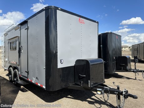 &lt;p&gt;&lt;span style=&quot;font-family: arial, helvetica, sans-serif; font-size: 18px;&quot;&gt;New 2024 8.5x18 Colorado Off Road Cargo Trailer for sale.&amp;nbsp; Trailer features:&lt;/span&gt;&lt;/p&gt;
&lt;p&gt;&lt;span style=&quot;font-family: arial, helvetica, sans-serif; font-size: 18px;&quot;&gt;2 - 5200lb. torsion axles with electric brakes&lt;/span&gt;&lt;br&gt;&lt;span style=&quot;font-family: arial, helvetica, sans-serif; font-size: 18px;&quot;&gt;Rear ramp door with spring assist close and cam bars&lt;br&gt;Rear Deck Option&lt;/span&gt;&lt;br&gt;&lt;span style=&quot;font-family: arial, helvetica, sans-serif; font-size: 18px;&quot;&gt;Side door with RV lock and cam bar&lt;/span&gt;&lt;br&gt;&lt;span style=&quot;font-family: arial, helvetica, sans-serif; font-size: 18px;&quot;&gt;Fold down RV step&lt;/span&gt;&lt;br&gt;&lt;span style=&quot;font-family: arial, helvetica, sans-serif; font-size: 18px;&quot;&gt;Removable coupler&lt;/span&gt;&lt;br&gt;&lt;span style=&quot;font-family: arial, helvetica, sans-serif; font-size: 18px;&quot;&gt;Blackout package&lt;/span&gt;&lt;br&gt;&lt;span style=&quot;font-family: arial, helvetica, sans-serif; font-size: 18px;&quot;&gt;6 D-rings&lt;/span&gt;&lt;br&gt;&lt;span style=&quot;font-family: arial, helvetica, sans-serif; font-size: 18px;&quot;&gt;LED exterior running lights&lt;/span&gt;&lt;br&gt;&lt;span style=&quot;font-family: arial, helvetica, sans-serif; font-size: 18px;&quot;&gt;2 LED exterior load/spot lights&lt;/span&gt;&lt;br&gt;&lt;span style=&quot;font-family: arial, helvetica, sans-serif; font-size: 18px;&quot;&gt;2 LED exterior party lights&lt;/span&gt;&lt;br&gt;&lt;span style=&quot;font-family: arial, helvetica, sans-serif; font-size: 18px;&quot;&gt;7 LED interior puck lights&lt;/span&gt;&lt;br&gt;&lt;span style=&quot;font-family: arial, helvetica, sans-serif; font-size: 18px;&quot;&gt;2 LED 4 foot interior ceiling lights&lt;/span&gt;&lt;br&gt;&lt;span style=&quot;font-family: arial, helvetica, sans-serif; font-size: 18px;&quot;&gt;2 - 18x44 slider windows with screens&lt;/span&gt;&lt;br&gt;&lt;span style=&quot;font-family: arial, helvetica, sans-serif; font-size: 18px;&quot;&gt;Insulated walls and ceiling&lt;/span&gt;&lt;br&gt;&lt;span style=&quot;font-family: arial, helvetica, sans-serif; font-size: 18px;&quot;&gt;Aluminum wall and ceiling liner&lt;/span&gt;&lt;br&gt;&lt;span style=&quot;font-family: arial, helvetica, sans-serif; font-size: 18px;&quot;&gt;Rubber coin floor and ramp with Nudo down&lt;/span&gt;&lt;br&gt;&lt;span style=&quot;font-family: arial, helvetica, sans-serif; font-size: 18px;&quot;&gt;7 foot interior height&lt;/span&gt;&lt;br&gt;&lt;span style=&quot;font-family: arial, helvetica, sans-serif; font-size: 18px;&quot;&gt;30 amp power with 4 interior outlets, 1 exterior GFI&lt;br&gt;4x6 Awning door&lt;br&gt;Detachable Cord&amp;nbsp;&lt;/span&gt;&lt;br&gt;&lt;span style=&quot;font-family: arial, helvetica, sans-serif; font-size: 18px;&quot;&gt;A/C unit with heat strip&amp;nbsp;&lt;br&gt;Deluxe 12v power roof vent&lt;/span&gt;&lt;br&gt;&lt;span style=&quot;font-family: arial, helvetica, sans-serif; font-size: 18px;&quot;&gt;Battery and box with battery charger&lt;/span&gt;&lt;br&gt;&lt;span style=&quot;font-family: arial, helvetica, sans-serif; font-size: 18px;&quot;&gt;Stabilizer jacks&lt;/span&gt;&lt;br&gt;&lt;span style=&quot;font-family: arial, helvetica, sans-serif; font-size: 18px;&quot;&gt;Generator platform with box&lt;/span&gt;&lt;br&gt;&lt;span style=&quot;font-family: arial, helvetica, sans-serif; font-size: 18px;&quot;&gt;8x7 Roof rack with ladder&amp;nbsp;&lt;/span&gt;&lt;br&gt;&lt;span style=&quot;font-family: arial, helvetica, sans-serif; font-size: 18px;&quot;&gt;Extended hitch&lt;/span&gt;&lt;br&gt;&lt;span style=&quot;font-family: arial, helvetica, sans-serif; font-size: 18px;&quot;&gt;Triple tube tongue&lt;br&gt;&lt;/span&gt;&lt;span style=&quot;font-family: arial, helvetica, sans-serif; font-size: 16px;&quot;&gt;3 Year Factory&amp;nbsp;Warranty&lt;/span&gt;&lt;br&gt;&lt;br&gt;&lt;/p&gt;
&lt;p&gt;&lt;span style=&quot;font-family: arial, helvetica, sans-serif; font-size: 18px;&quot;&gt;Dealer Stock #16694&lt;/span&gt;&lt;br&gt;&lt;span style=&quot;font-family: arial, helvetica, sans-serif; font-size: 18px;&quot;&gt;Year: 2024&lt;/span&gt;&lt;br&gt;&lt;span style=&quot;font-family: arial, helvetica, sans-serif; font-size: 18px;&quot;&gt;Make: Cargo Craft&lt;/span&gt;&lt;br&gt;&lt;span style=&quot;font-family: arial, helvetica, sans-serif; font-size: 18px;&quot;&gt;Model: 8.5x18&lt;/span&gt;&lt;br&gt;&lt;span style=&quot;font-family: arial, helvetica, sans-serif; font-size: 18px;&quot;&gt;Color: Matte Gray Blackout&lt;/span&gt;&lt;br&gt;&lt;span style=&quot;font-family: arial, helvetica, sans-serif; font-size: 18px;&quot;&gt;Weight: 5000lbs.&lt;/span&gt;&lt;br&gt;&lt;span style=&quot;font-family: arial, helvetica, sans-serif; font-size: 18px;&quot;&gt;Payload Capacity: 5000lbs.&lt;/span&gt;&lt;/p&gt;
&lt;p&gt;&lt;span style=&quot;font-family: arial, helvetica, sans-serif; font-size: 18px;&quot;&gt;Give us a call we would like to earn your business 303-688-8485 - Not near us? Shipping options available with great rates! Call to inquire.&lt;/span&gt;&lt;/p&gt;