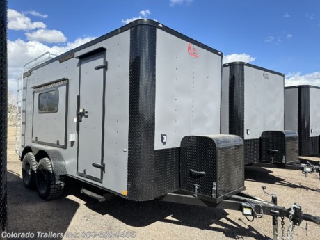 &lt;p&gt;&lt;span style=&quot;font-family: arial, helvetica, sans-serif; font-size: 16px;&quot;&gt;New 2024 7x16 Colorado OFF ROAD Toy Hauler. Trailer is equipped with the Moab package.&amp;nbsp; Trailer features:&lt;/span&gt;&lt;br&gt;&lt;br&gt;&lt;span style=&quot;font-family: arial, helvetica, sans-serif; font-size: 16px;&quot;&gt;2-3500lb. torsion axles with electric brakes&lt;/span&gt;&lt;br&gt;&lt;span style=&quot;font-family: arial, helvetica, sans-serif; font-size: 16px;&quot;&gt;Black out package&lt;/span&gt;&lt;br&gt;&lt;span style=&quot;font-family: arial, helvetica, sans-serif; font-size: 16px;&quot;&gt;32 inch Mudterrain tires&lt;/span&gt;&lt;br&gt;&lt;span style=&quot;font-family: arial, helvetica, sans-serif; font-size: 16px;&quot;&gt;16&quot; on center walls, ceiling, and floor&amp;nbsp;&lt;/span&gt;&lt;br&gt;&lt;span style=&quot;font-family: arial, helvetica, sans-serif; font-size: 16px;&quot;&gt;Front Generator Platform with enclosed box&lt;br&gt;4x6 Awning door&lt;/span&gt;&lt;br&gt;&lt;span style=&quot;font-family: arial, helvetica, sans-serif; font-size: 16px;&quot;&gt;7x6 Aluminum roof rack and ladder&lt;/span&gt;&lt;br&gt;&lt;span style=&quot;font-family: arial, helvetica, sans-serif; font-size: 16px;&quot;&gt;Side door with RV lock and cam bar&lt;/span&gt;&lt;br&gt;&lt;span style=&quot;font-family: arial, helvetica, sans-serif; font-size: 16px;&quot;&gt;Fold down RV Step at side door&lt;/span&gt;&lt;br&gt;&lt;span style=&quot;font-family: arial, helvetica, sans-serif; font-size: 16px;&quot;&gt;Rear ramp door with spring assist close&amp;nbsp;&lt;br&gt;Rear deck option&lt;/span&gt;&lt;br&gt;&lt;span style=&quot;font-family: arial, helvetica, sans-serif; font-size: 16px;&quot;&gt;7 foot interior height&lt;/span&gt;&lt;br&gt;&lt;span style=&quot;font-family: arial, helvetica, sans-serif; font-size: 16px;&quot;&gt;Rubber Coin floor and ramp Nudo down&lt;/span&gt;&lt;br&gt;&lt;span style=&quot;font-family: arial, helvetica, sans-serif; font-size: 16px;&quot;&gt;Insulated walls and ceiling&lt;/span&gt;&lt;br&gt;&lt;span style=&quot;font-family: arial, helvetica, sans-serif; font-size: 16px;&quot;&gt;Aluminum wall and ceiling liner&lt;/span&gt;&lt;br&gt;&lt;span style=&quot;font-family: arial, helvetica, sans-serif; font-size: 16px;&quot;&gt;2 - 18x44 slider windows with screens&lt;/span&gt;&lt;br&gt;&lt;span style=&quot;font-family: arial, helvetica, sans-serif; font-size: 16px;&quot;&gt;Battery and box with battery charger&lt;/span&gt;&lt;br&gt;&lt;span style=&quot;font-family: arial, helvetica, sans-serif; font-size: 16px;&quot;&gt;30 amp power package with 4 interior outlets and 1 exterior GFI outlet&lt;br&gt;&lt;/span&gt;&lt;span style=&quot;font-family: arial, helvetica, sans-serif; font-size: 16px;&quot;&gt;Detachable cord&lt;/span&gt;&lt;br&gt;&lt;span style=&quot;font-family: arial, helvetica, sans-serif; font-size: 16px;&quot;&gt;Removable Coupler&lt;/span&gt;&lt;br&gt;&lt;span style=&quot;font-family: arial, helvetica, sans-serif; font-size: 16px;&quot;&gt;A/C unit with heat strip&lt;/span&gt;&lt;br&gt;&lt;span style=&quot;font-family: arial, helvetica, sans-serif; font-size: 16px;&quot;&gt;Deluxe 12 volt fan&lt;/span&gt;&lt;br&gt;&lt;span style=&quot;font-family: arial, helvetica, sans-serif; font-size: 16px;&quot;&gt;4 D-rings&lt;/span&gt;&lt;br&gt;&lt;span style=&quot;font-family: arial, helvetica, sans-serif; font-size: 16px;&quot;&gt;2 - 4 foot LED interior ceiling lights&lt;/span&gt;&lt;br&gt;&lt;span style=&quot;font-family: arial, helvetica, sans-serif; font-size: 16px;&quot;&gt;2 LED exterior party lights&lt;/span&gt;&lt;br&gt;&lt;span style=&quot;font-family: arial, helvetica, sans-serif; font-size: 16px;&quot;&gt;2 LED exterior spot/load lights&lt;/span&gt;&lt;br&gt;&lt;span style=&quot;font-family: arial, helvetica, sans-serif; font-size: 16px;&quot;&gt;6 LED interior puck lights&lt;/span&gt;&lt;br&gt;&lt;span style=&quot;font-family: arial, helvetica, sans-serif; font-size: 16px;&quot;&gt;3 year factory warranty&lt;/span&gt;&lt;/p&gt;
&lt;p&gt;&lt;span style=&quot;font-family: arial, helvetica, sans-serif; font-size: 16px;&quot;&gt;Dealer Stock #16702&lt;/span&gt;&lt;br&gt;&lt;span style=&quot;font-family: arial, helvetica, sans-serif; font-size: 16px;&quot;&gt;Year: 2024&lt;/span&gt;&lt;br&gt;&lt;span style=&quot;font-family: arial, helvetica, sans-serif; font-size: 16px;&quot;&gt;Make: Off Road&amp;nbsp;&lt;/span&gt;&lt;br&gt;&lt;span style=&quot;font-family: arial, helvetica, sans-serif; font-size: 16px;&quot;&gt;Model: 7x16&lt;/span&gt;&lt;br&gt;&lt;span style=&quot;font-family: arial, helvetica, sans-serif; font-size: 16px;&quot;&gt;Color: Matte Gray Blackout&amp;nbsp;&lt;/span&gt;&lt;br&gt;&lt;span style=&quot;font-family: arial, helvetica, sans-serif; font-size: 16px;&quot;&gt;Weight: 3800lbs.&lt;br&gt;&lt;/span&gt;&lt;span style=&quot;font-family: arial, helvetica, sans-serif; font-size: 16px;&quot;&gt;Payload Capacity: 3200lbs.&lt;/span&gt;&lt;/p&gt;
&lt;p&gt;&lt;span style=&quot;font-family: arial, helvetica, sans-serif; font-size: 16px;&quot;&gt;Give us a call we would like to earn your business 303-688-8485&lt;/span&gt;&lt;/p&gt;