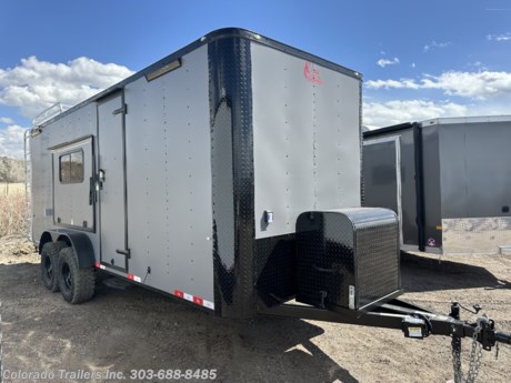 &lt;p&gt;&lt;span style=&quot;font-family: arial, helvetica, sans-serif; font-size: 18px;&quot;&gt;New 2024 7x20 Colorado Off Road Cargo Trailer for sale.&amp;nbsp; Trailer features:&lt;br&gt;&lt;br&gt;&lt;/span&gt;&lt;/p&gt;
&lt;p&gt;&lt;span style=&quot;font-family: arial, helvetica, sans-serif; font-size: 18px;&quot;&gt;2 - 5200lb. torsion axles with electric brakes&lt;br&gt;32 inch Mudterrain tires&lt;/span&gt;&lt;br&gt;&lt;span style=&quot;font-family: arial, helvetica, sans-serif; font-size: 18px;&quot;&gt;Rear ramp door with spring assist close and cam bars&lt;br&gt;Rear Deck Option&lt;/span&gt;&lt;br&gt;&lt;span style=&quot;font-family: arial, helvetica, sans-serif; font-size: 18px;&quot;&gt;Side door with RV lock and cam bar&lt;/span&gt;&lt;br&gt;&lt;span style=&quot;font-family: arial, helvetica, sans-serif; font-size: 18px;&quot;&gt;4x6 Awning door&lt;/span&gt;&lt;br&gt;&lt;span style=&quot;font-family: arial, helvetica, sans-serif; font-size: 18px;&quot;&gt;Fold down rv step&lt;/span&gt;&lt;br&gt;&lt;span style=&quot;font-family: arial, helvetica, sans-serif; font-size: 18px;&quot;&gt;Removable coupler&lt;br&gt;Detachable cord&lt;/span&gt;&lt;br&gt;&lt;span style=&quot;font-family: arial, helvetica, sans-serif; font-size: 18px;&quot;&gt;Blackout package&lt;/span&gt;&lt;br&gt;&lt;span style=&quot;font-family: arial, helvetica, sans-serif; font-size: 18px;&quot;&gt;4 D-rings&lt;/span&gt;&lt;br&gt;&lt;span style=&quot;font-family: arial, helvetica, sans-serif; font-size: 18px;&quot;&gt;LED exterior running lights&lt;/span&gt;&lt;br&gt;&lt;span style=&quot;font-family: arial, helvetica, sans-serif; font-size: 18px;&quot;&gt;2 LED exterior load/spot lights&lt;/span&gt;&lt;br&gt;&lt;span style=&quot;font-family: arial, helvetica, sans-serif; font-size: 18px;&quot;&gt;2 LED exterior party lights&lt;/span&gt;&lt;br&gt;&lt;span style=&quot;font-family: arial, helvetica, sans-serif; font-size: 18px;&quot;&gt;7 LED interior puck lights&lt;/span&gt;&lt;br&gt;&lt;span style=&quot;font-family: arial, helvetica, sans-serif; font-size: 18px;&quot;&gt;2 LED 4 foot interior ceiling lights&lt;/span&gt;&lt;br&gt;&lt;span style=&quot;font-family: arial, helvetica, sans-serif; font-size: 18px;&quot;&gt;2 - 18x44 slider windows with screens&lt;/span&gt;&lt;br&gt;&lt;span style=&quot;font-family: arial, helvetica, sans-serif; font-size: 18px;&quot;&gt;Insulated floor, walls and ceiling&lt;/span&gt;&lt;br&gt;&lt;span style=&quot;font-family: arial, helvetica, sans-serif; font-size: 18px;&quot;&gt;Aluminum wall and ceiling liner&lt;/span&gt;&lt;br&gt;&lt;span style=&quot;font-family: arial, helvetica, sans-serif; font-size: 18px;&quot;&gt;Rubber coin interior with Nudo and Dry Max down&lt;/span&gt;&lt;br&gt;&lt;span style=&quot;font-family: arial, helvetica, sans-serif; font-size: 18px;&quot;&gt;7 foot interior height&lt;/span&gt;&lt;br&gt;&lt;span style=&quot;font-family: arial, helvetica, sans-serif; font-size: 18px;&quot;&gt;30 amp power with 4 interior outlets and 1 exterior GFI&lt;/span&gt;&lt;br&gt;&lt;span style=&quot;font-family: arial, helvetica, sans-serif; font-size: 18px;&quot;&gt;A/C unit with heat strip&amp;nbsp;&lt;br&gt;Deluxe 12 volt fan&lt;/span&gt;&lt;br&gt;&lt;span style=&quot;font-family: arial, helvetica, sans-serif; font-size: 18px;&quot;&gt;Battery and box with battery charger&lt;/span&gt;&lt;br&gt;&lt;span style=&quot;font-family: arial, helvetica, sans-serif; font-size: 18px;&quot;&gt;Stabilizer jacks&lt;/span&gt;&lt;br&gt;&lt;span style=&quot;font-family: arial, helvetica, sans-serif; font-size: 18px;&quot;&gt;Generator platform with box&lt;/span&gt;&lt;br&gt;&lt;span style=&quot;font-family: arial, helvetica, sans-serif; font-size: 18px;&quot;&gt;7x6 Roof rack with ladder&amp;nbsp;&lt;/span&gt;&lt;br&gt;&lt;span style=&quot;font-family: arial, helvetica, sans-serif; font-size: 18px;&quot;&gt;Extended hitch&lt;/span&gt;&lt;br&gt;&lt;span style=&quot;font-family: arial, helvetica, sans-serif; font-size: 18px;&quot;&gt;Triple tube tongue &lt;br&gt;3 year Factory warranty&lt;br&gt;&lt;/span&gt;&lt;br&gt;&lt;span style=&quot;font-family: arial, helvetica, sans-serif; font-size: 18px;&quot;&gt;Dealer Stock #16696&lt;/span&gt;&lt;br&gt;&lt;span style=&quot;font-family: arial, helvetica, sans-serif; font-size: 18px;&quot;&gt;Year: 2024&lt;/span&gt;&lt;br&gt;&lt;span style=&quot;font-family: arial, helvetica, sans-serif; font-size: 18px;&quot;&gt;Make: Cargo Craft&lt;/span&gt;&lt;br&gt;&lt;span style=&quot;font-family: arial, helvetica, sans-serif; font-size: 18px;&quot;&gt;Model: 7x20&lt;/span&gt;&lt;br&gt;&lt;span style=&quot;font-family: arial, helvetica, sans-serif; font-size: 18px;&quot;&gt;Color: Matte Gray Blackout&lt;/span&gt;&lt;br&gt;&lt;span style=&quot;font-family: arial, helvetica, sans-serif; font-size: 18px;&quot;&gt;Weight: 5000lbs.&lt;/span&gt;&lt;br&gt;&lt;span style=&quot;font-family: arial, helvetica, sans-serif; font-size: 18px;&quot;&gt;Payload Capacity: 5000lbs.&lt;/span&gt;&lt;/p&gt;
&lt;p&gt;&lt;span style=&quot;font-family: arial, helvetica, sans-serif; font-size: 18px;&quot;&gt;Give us a call we would like to earn your business 303-688-8485 - Not near us? Shipping options available with great rates! Call to inquire.&lt;/span&gt;&lt;/p&gt;