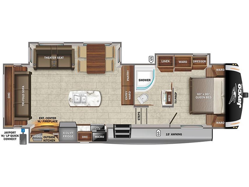 Stock Image for 2022 Jayco 28.5RSTS (options and colors may vary)