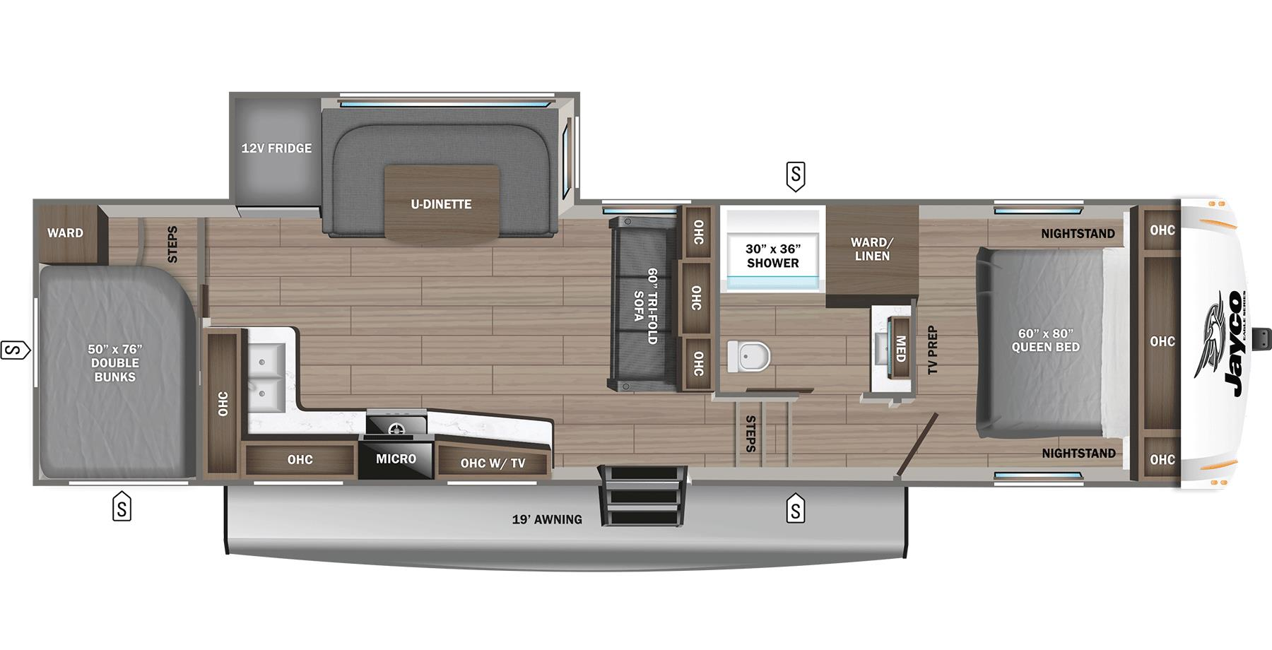 Floorplan of 2026 Jayco Eagle SLE 28BHU