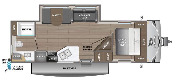 Floorplan of 2026 Jayco Jay Flight SLX 265MWS
