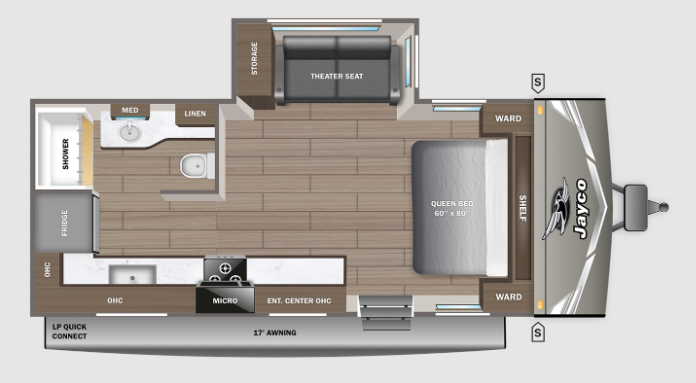 Floorplan of 2027 Jayco Jay Flight 200MKSW