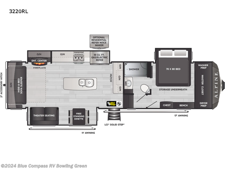 Used 2022 Keystone Alpine 3220RL available in Bowling Green, Kentucky