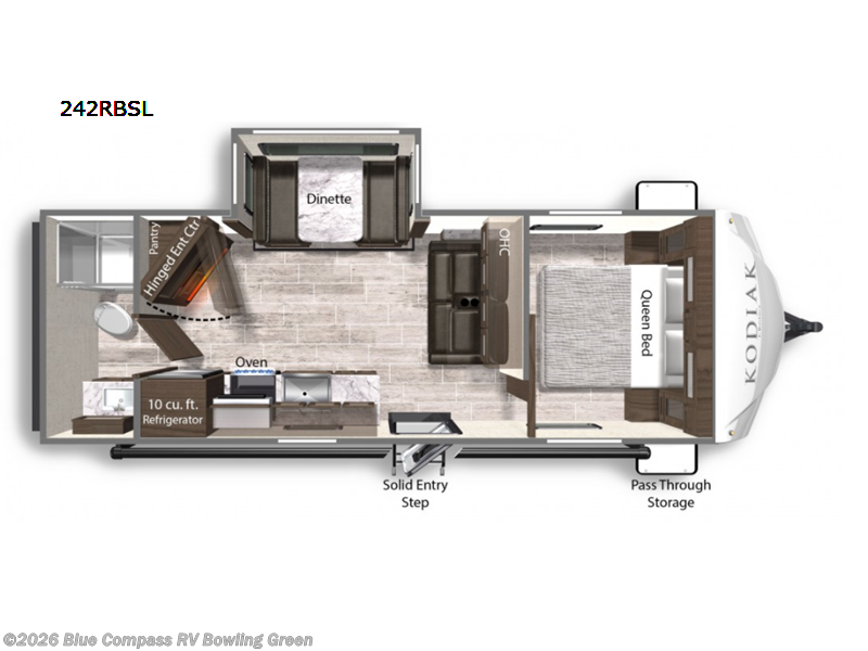 2022 Dutchmen Kodiak Ultra-Lite 242RBSL - Used Travel Trailer For Sale by Blue Compass RV Bowling Green in Bowling Green, Kentucky features Slideout