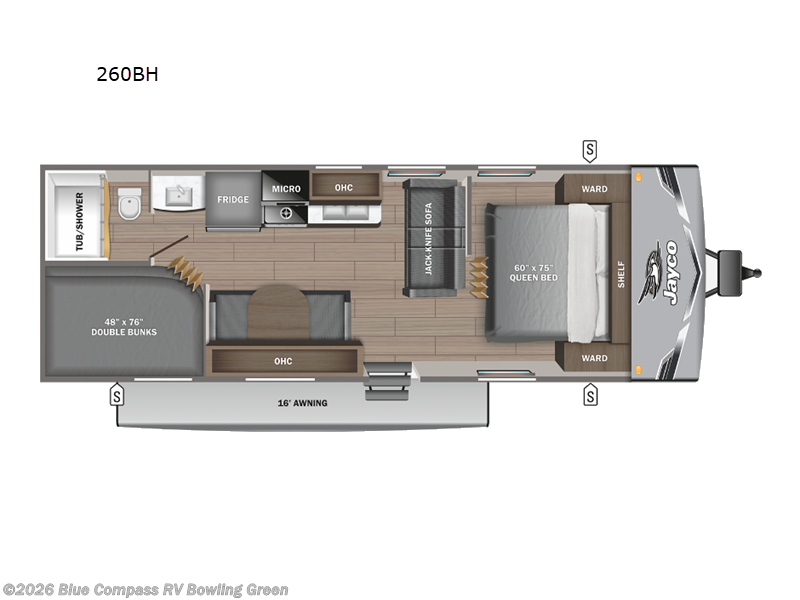 2026 Jayco Jay Flight SLX 260BH - New Travel Trailer For Sale by Blue Compass RV Bowling Green in Bowling Green, Kentucky