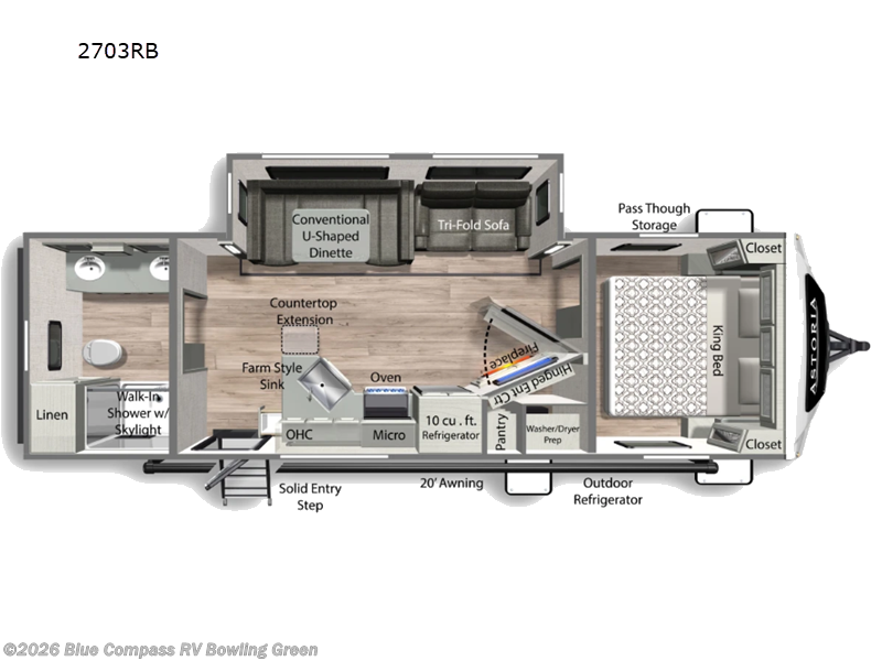 2023 Dutchmen Astoria 2703RB - Used Travel Trailer For Sale by Blue Compass RV Bowling Green in Bowling Green, Kentucky features Slideout