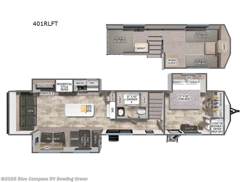 2026 Forest River Puma Vista 401RLFT - New Destination Trailer For Sale by Blue Compass RV Bowling Green in Bowling Green, Kentucky features Slideout