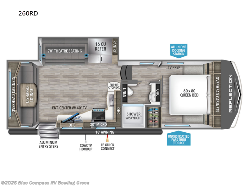 2023 Grand Design Reflection 150 Series 260RD - Used Fifth Wheel For Sale by Blue Compass RV Bowling Green in Bowling Green, Kentucky features Slideout