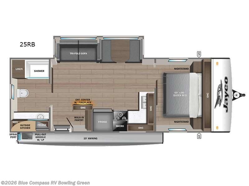 2026 Jayco Jay Feather 25RB - New Travel Trailer For Sale by Blue Compass RV Bowling Green in Bowling Green, Kentucky features Slideout