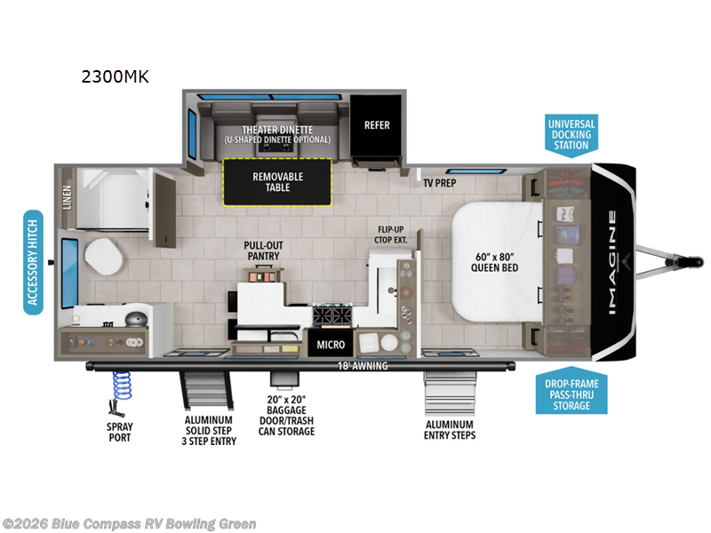 2025 Grand Design Imagine 22MLE - Used Travel Trailer For Sale by Blue Compass RV Bowling Green in Bowling Green, Kentucky features Slideout