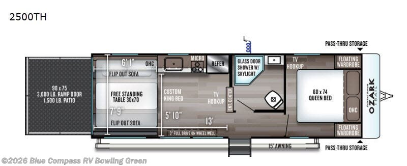 2019 Forest River Ozark 2500TH - Used Toy Hauler For Sale by Blue Compass RV Bowling Green in Bowling Green, Kentucky