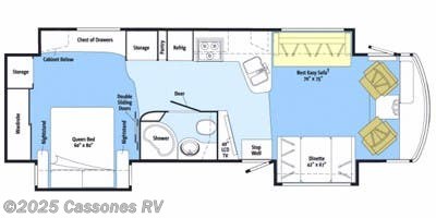 Floorplan of 2012 Winnebago Adventurer 35P