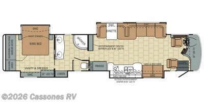 Floorplan of 2014 Entegra Coach Anthem 44DLQ