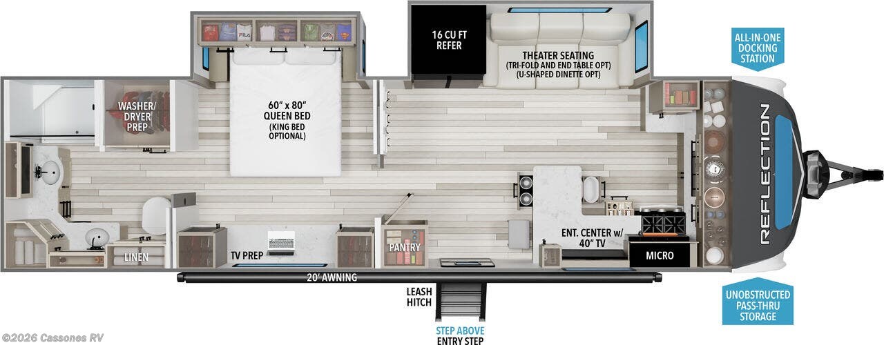 Floorplan of 2025 Grand Design Reflection 322FKTS