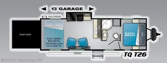 2019 Heartland Torque T-26 - Used Toy Hauler For Sale by Cassones RV in Mesa, Arizona features Air Conditioning, Leveling Jacks, Slideout, Refrigerator, Stove