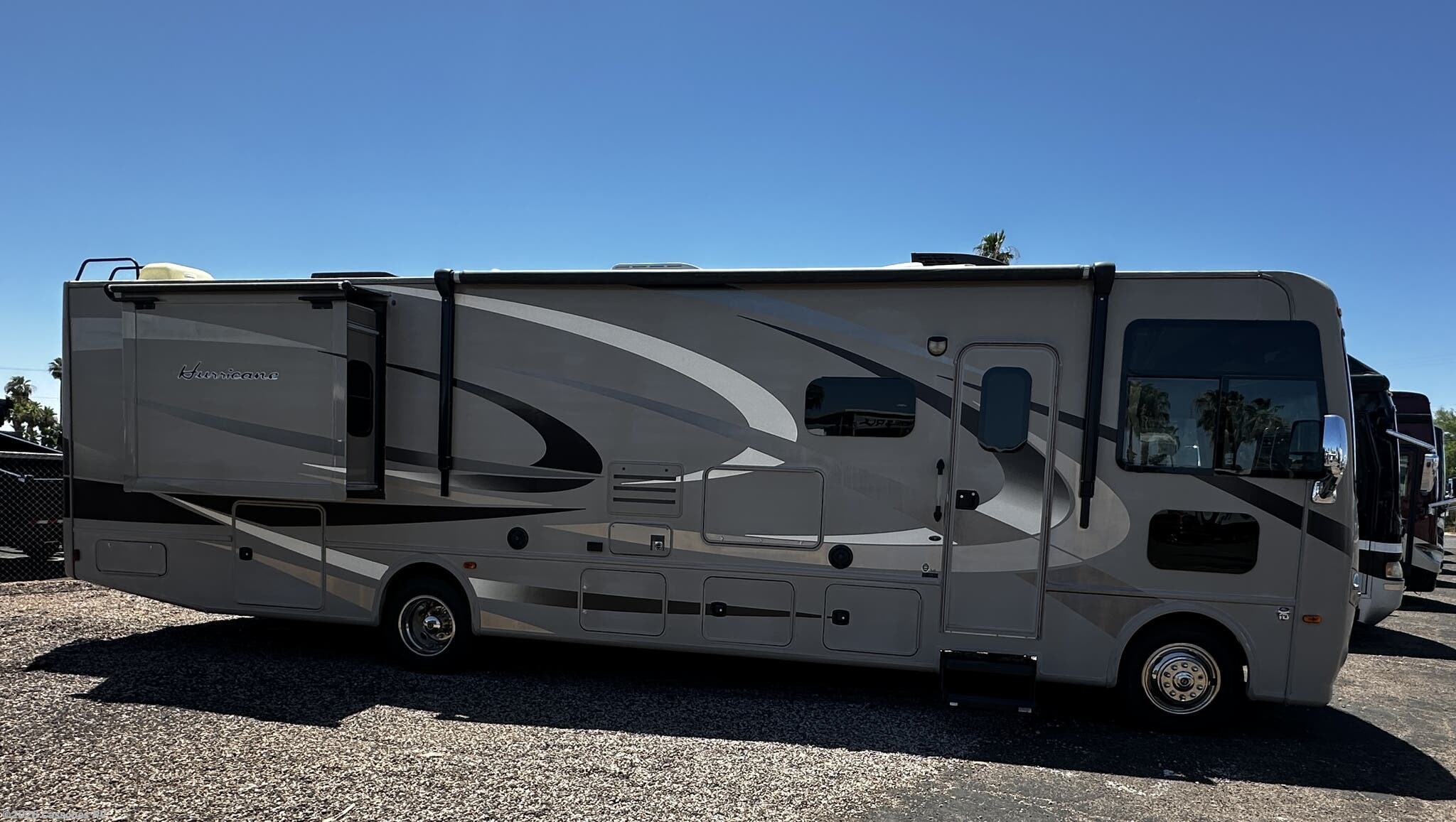 2015 Thor Motor Coach Hurricane 34E - Used Class A For Sale by Cassones RV in Mesa, Arizona features Refrigerator, Leveling Jacks, Bath & 1/2, Smoke Detector, Surround Sound System