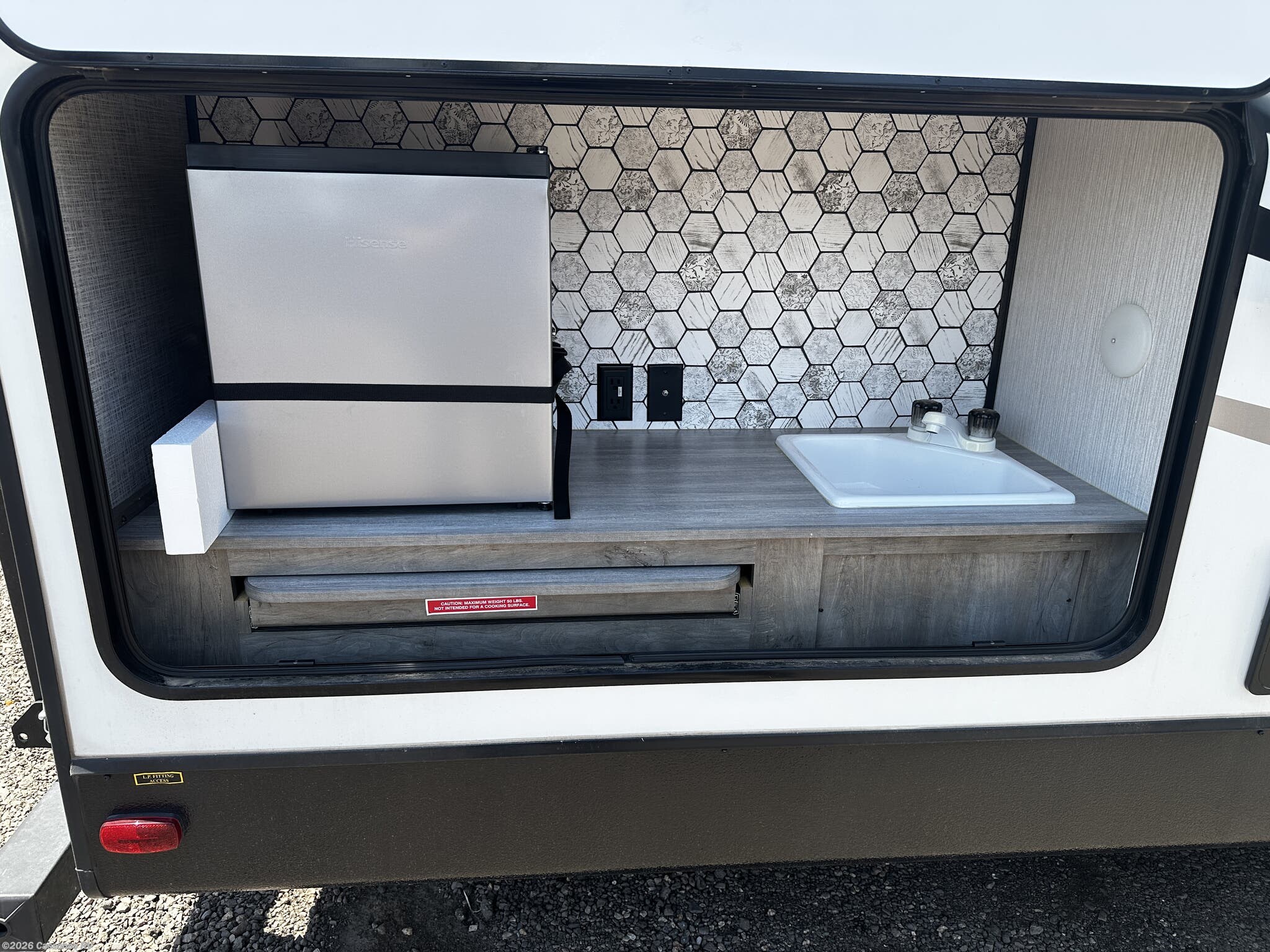 2020 Heartland North Trail 27 RBDS - Used Travel Trailer For Sale by Cassones RV in Mesa, Arizona features Refrigerator, Power Awning, Batteries, Microwave, Water Heater