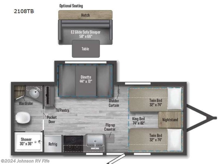 Used 2022 Winnebago Micro Minnie 2108TB available in Fife, Washington