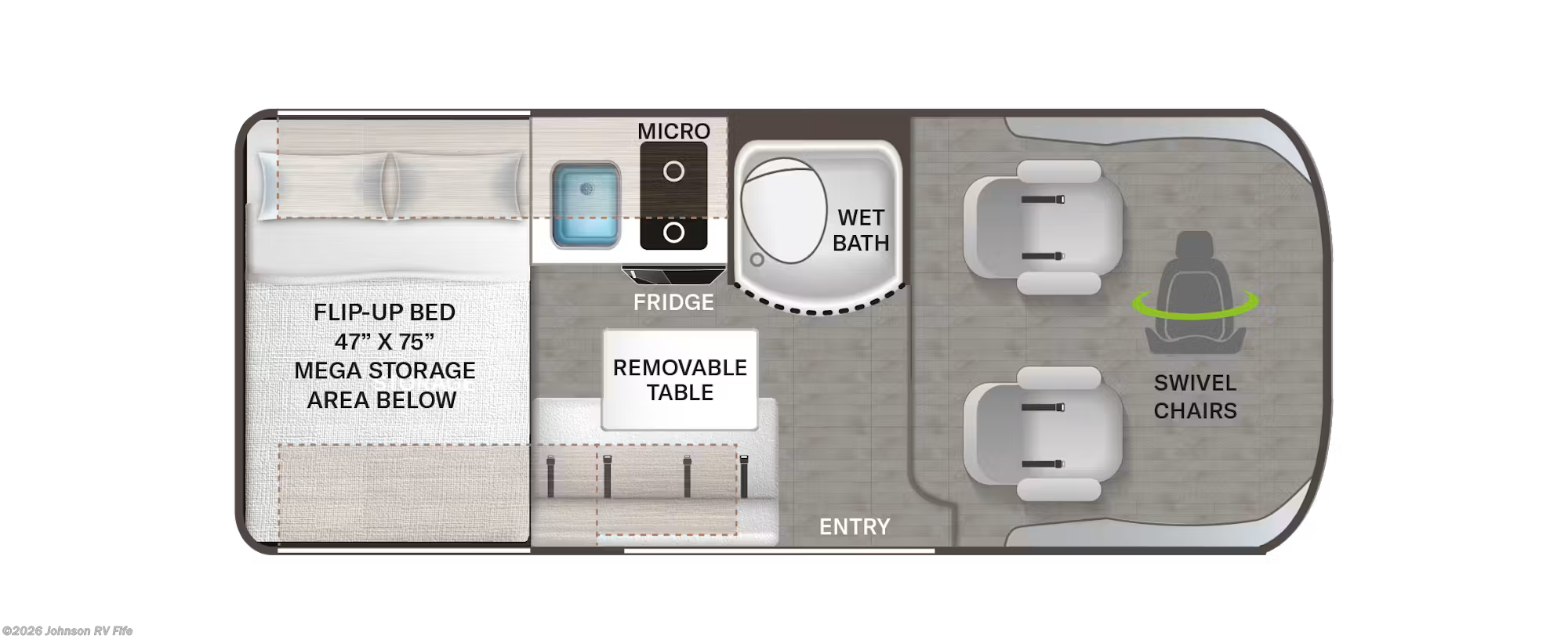 2026 Thor Motor Coach RIZE 18Z Floorplan