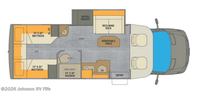 2023 RENEGADE VIENNA 25TBN Floorplan