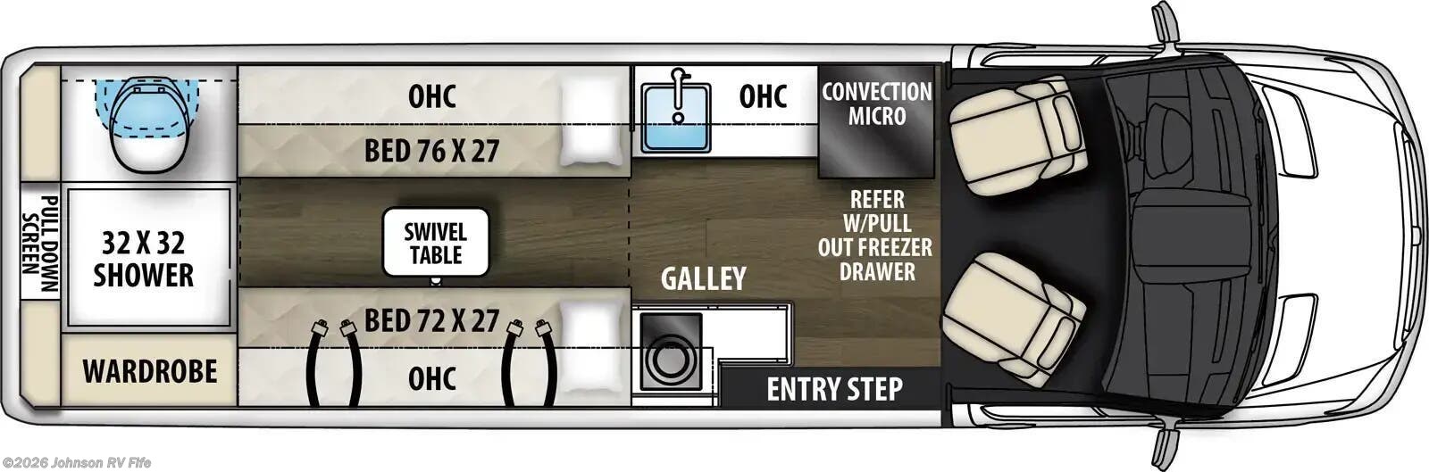 2026 COACHMEN GALLERIA 24RB AWD Floorplan