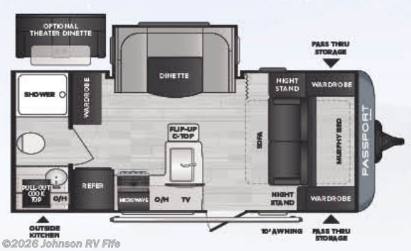 2022 KEYSTONE PASSPORT 189RBWE Floorplan