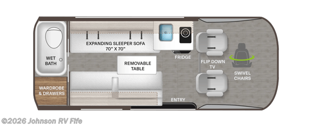 2027 Thor Motor Coach TRANQUILITY 19A Floorplan
