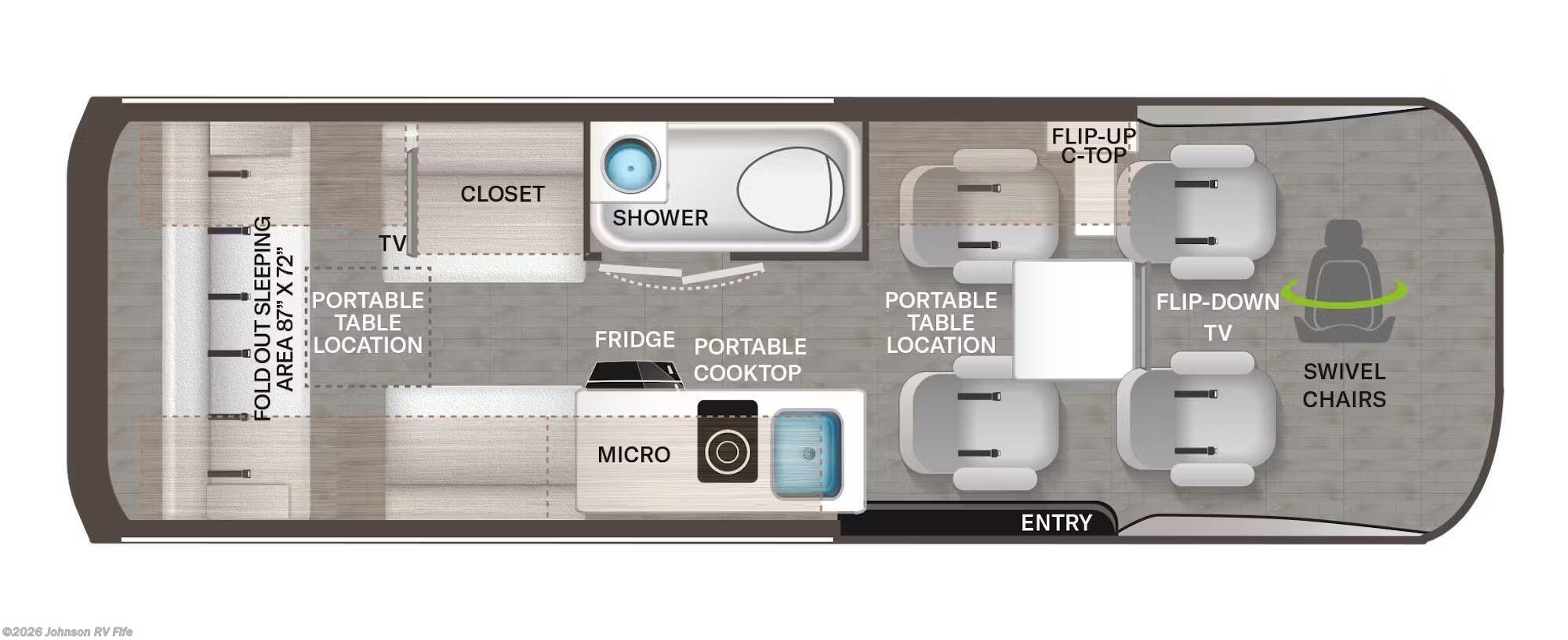 2026 Thor Motor Coach TRANQUILITY 24C Floorplan