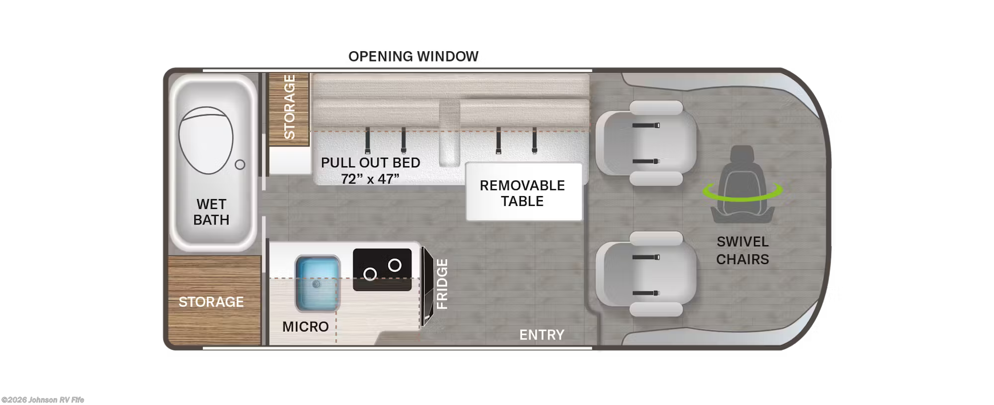 2026 Thor Motor Coach RIZE 18MS Floorplan
