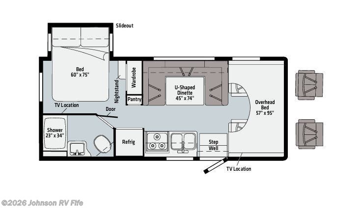 2021 WINNEBAGO SPIRIT 22M Floorplan