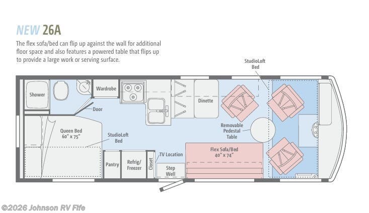 2015 ITASCA TRIBUTE 26A Floorplan