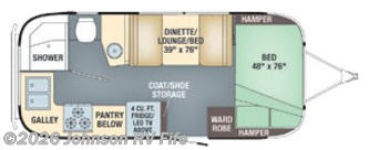 2018 AIRSTREAM FLYING CLOUD 20FB Floorplan