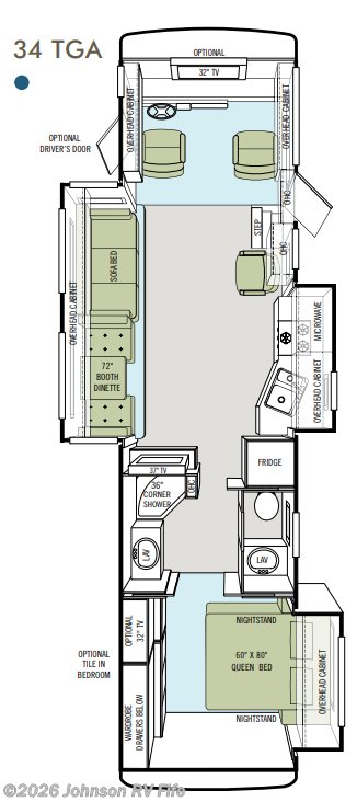 2011 TIFFIN ALLEGRO 34TGA Floorplan