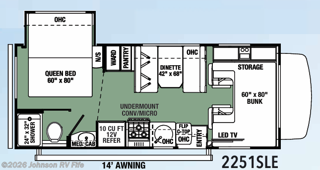 2021 FOREST RIVER Forester LE 2251SLE Floorplan