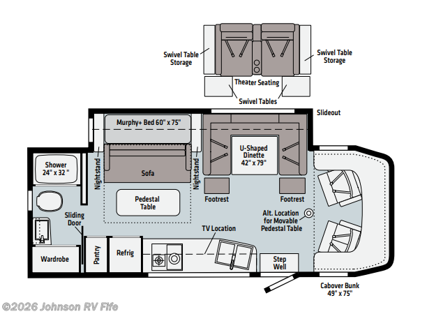 2022 WINNEBAGO View 24D Floorplan