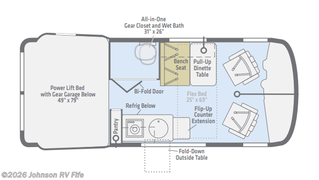 2019 WINNEBAGO Revel 44E Floorplan
