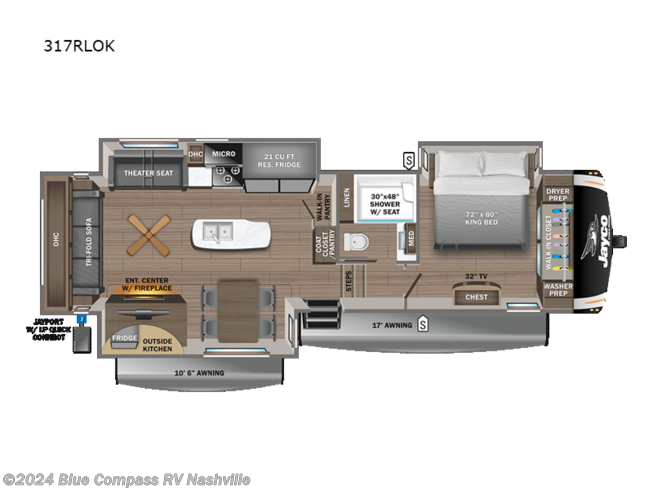 2024 Jayco Eagle 317RLOK - New Fifth Wheel For Sale by Blue Compass RV Nashville in Lebanon, Tennessee