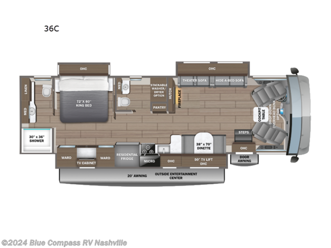 2024 Jayco Precept 36C - New Class A For Sale by Blue Compass RV Nashville in Lebanon, Tennessee