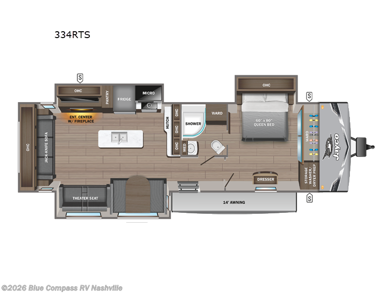 2025 Jayco Jay Flight 334RTS - New Travel Trailer For Sale by Blue Compass RV Nashville in Lebanon, Tennessee features Slideout