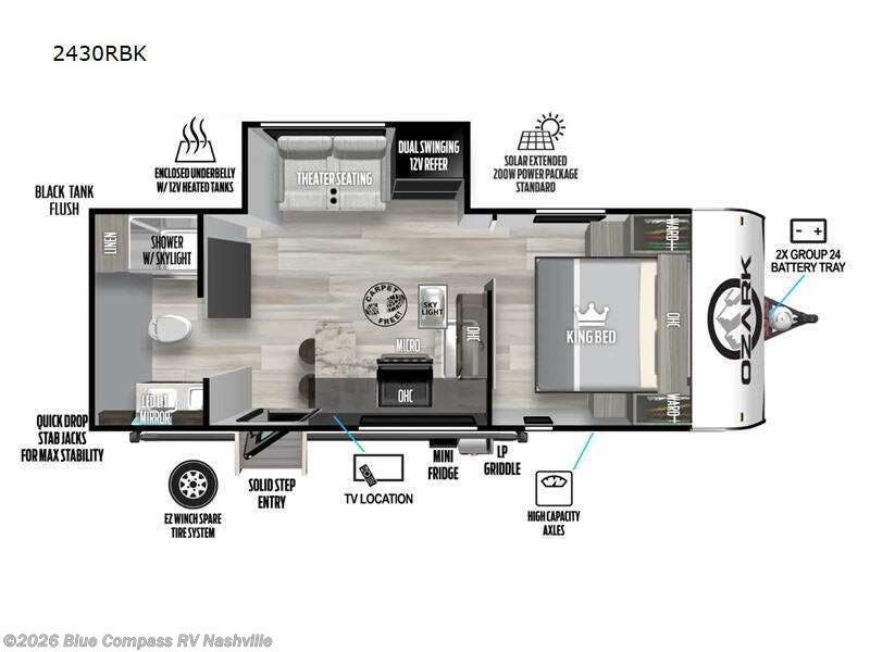 2024 Forest River Ozark 2430RBK - Used Travel Trailer For Sale by Blue Compass RV Nashville in Lebanon, Tennessee features Slideout