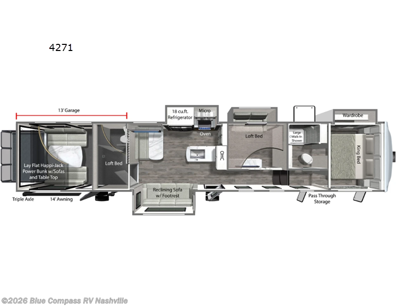 2024 Dutchmen Triton 4271 - Used Toy Hauler For Sale by Blue Compass RV Nashville in Lebanon, Tennessee features Slideout