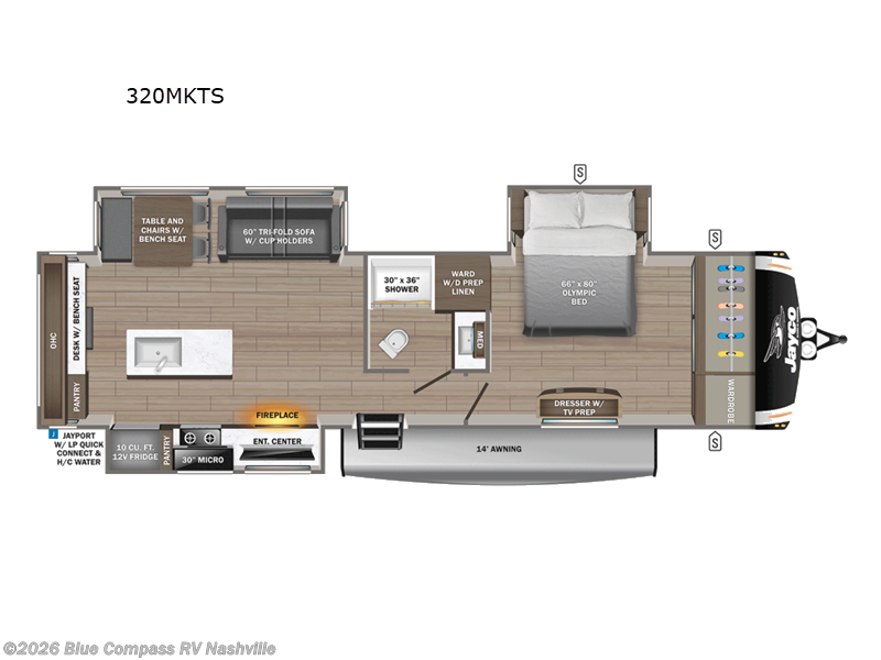 2026 Jayco Eagle HT 320MKTS - New Travel Trailer For Sale by Blue Compass RV Nashville in Lebanon, Tennessee features Slideout