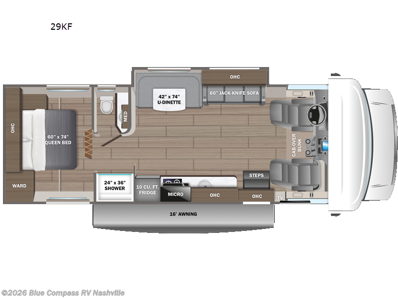 2026 Jayco Redhawk SE 29KF - New Class C For Sale by Blue Compass RV Nashville in Lebanon, Tennessee features Slideout