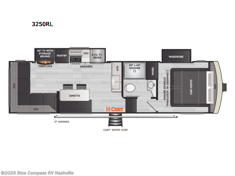 2022 Keystone Arcadia Half-Ton 3250RL - Used Fifth Wheel For Sale by Blue Compass RV Nashville in Lebanon, Tennessee features Slideout