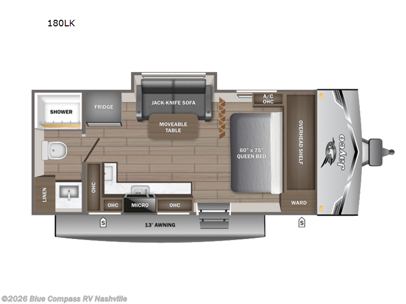 2026 Jayco Jay Flight SLX 180LK - New Travel Trailer For Sale by Blue Compass RV Nashville in Lebanon, Tennessee features Slideout